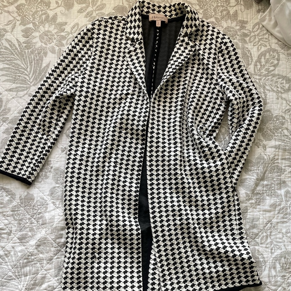 SALE! Philosophy duster houndstooth check coat